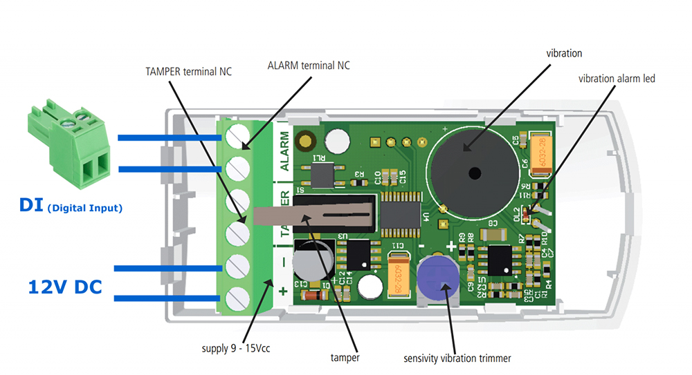 HW Group - Vibration detector SS14-v2 - 600758